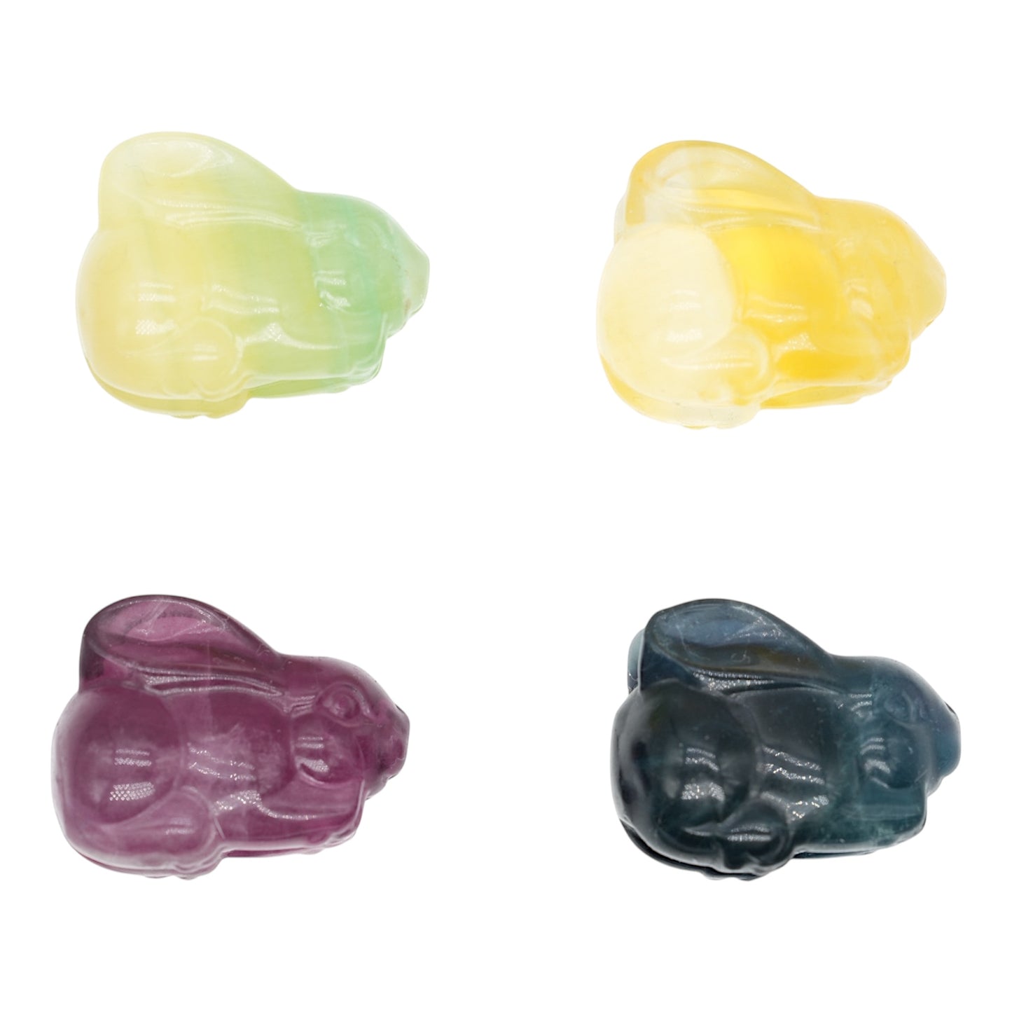 Figurine Lapin en Fluorine multicolore