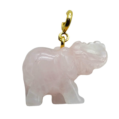 Pendentif en éléphant doré (Trompe en l’air — symbole de bonne fortune et de prospérité)