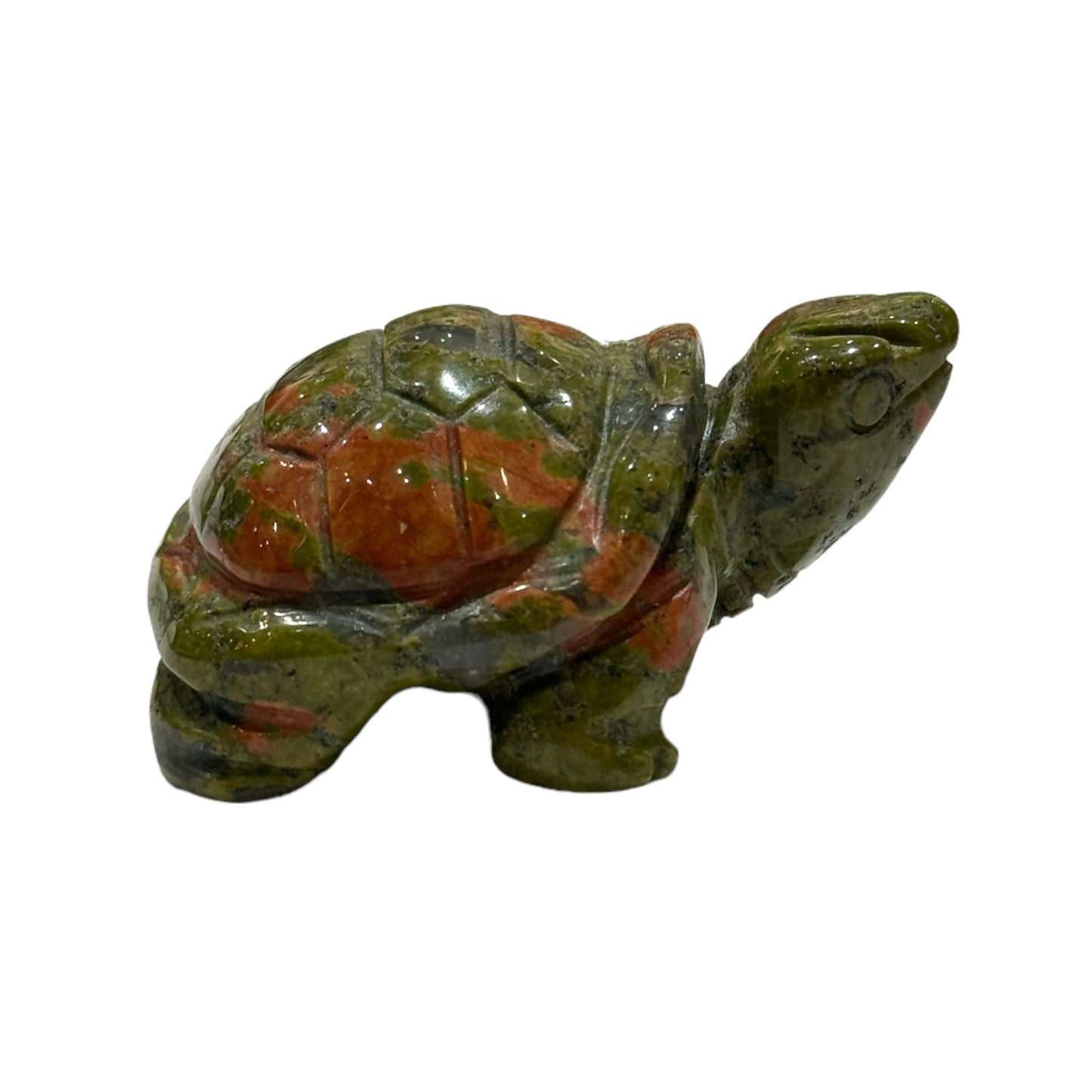 Figurine Tortue en Unakite taille moyenne