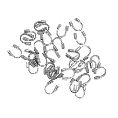 100 Protège-fil laiton réf cc354 – 5 × 5 mm — Trou de 1.5 mm (doré/argenté)