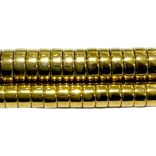 Fil de perle Hématite electroplaquée Argentée dorée/bronze