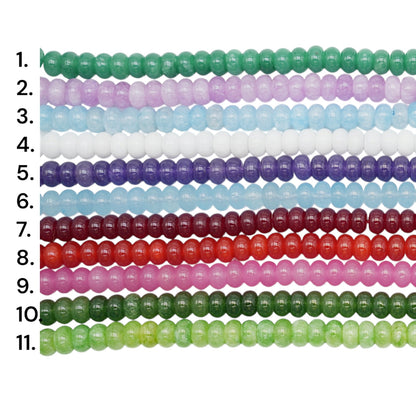 Fil de perle rondelles Jade teinté 5x8 mm (23 coloris disponible)