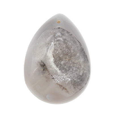 Pendentif Agate botswana avec inclusion de quartz