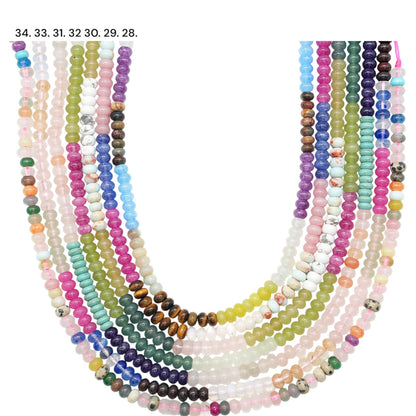 Fil de perle rondelles Jade teinté 4x6 mm (7 coloris disponible)