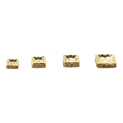 Lot de 100 breloques strass intercalaire PSD3 en cuivre doé
