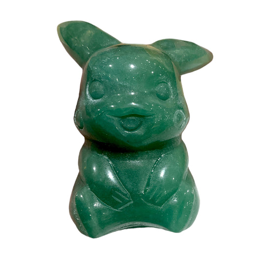 Figurine Pikachu en Aventurine verte