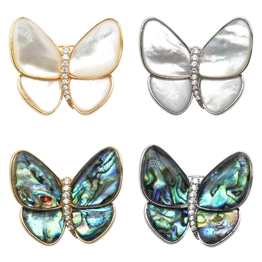 Broche nacre Papillon 3x3 cm