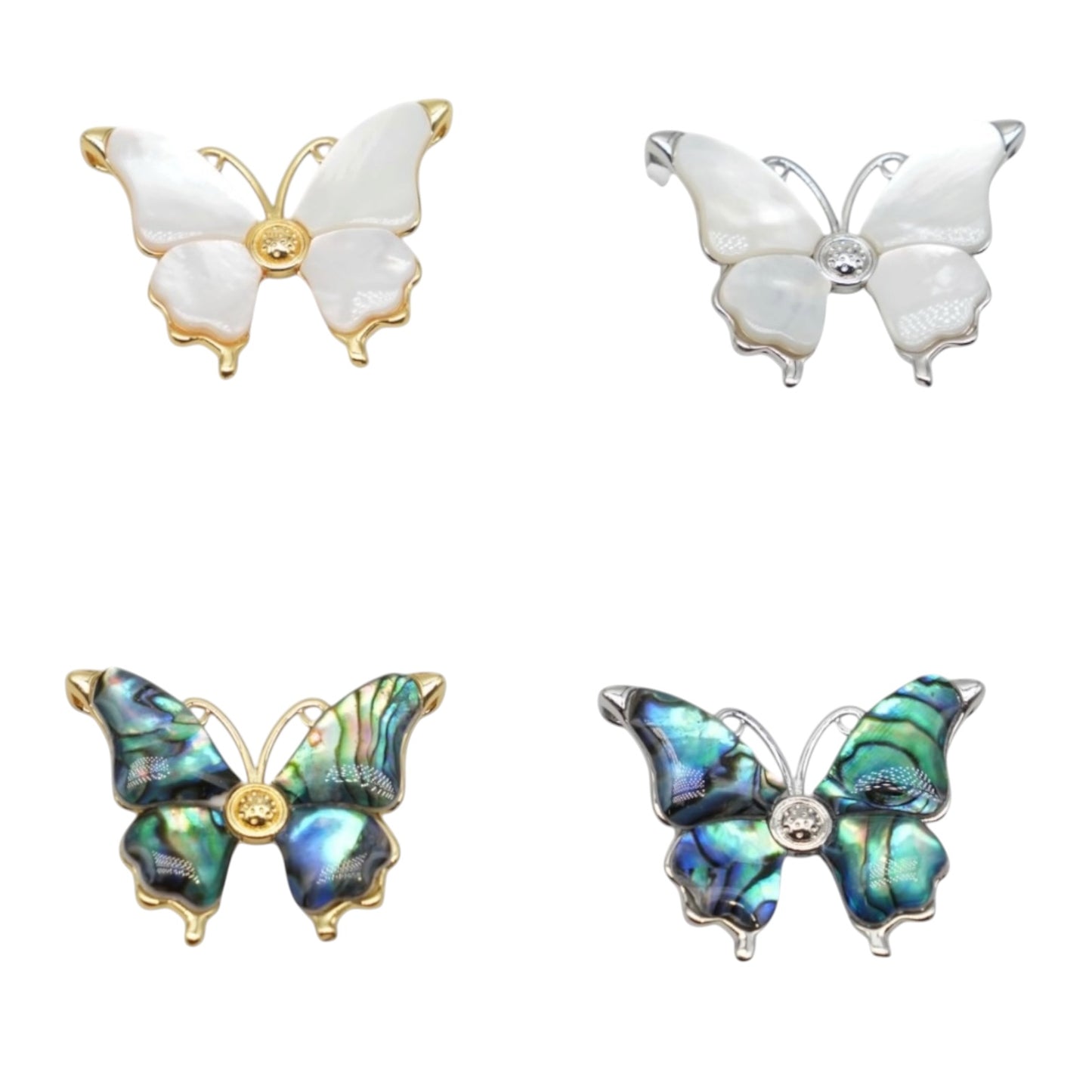 Broche nacre Papillon 2.5x2.5 cm