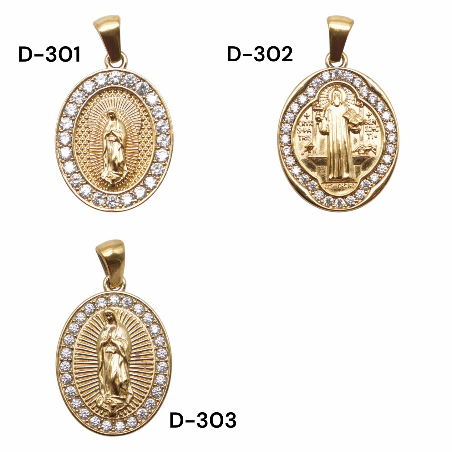 5 Breloques/Pendentifs en acier inoxydable dorée 2.5x1.8