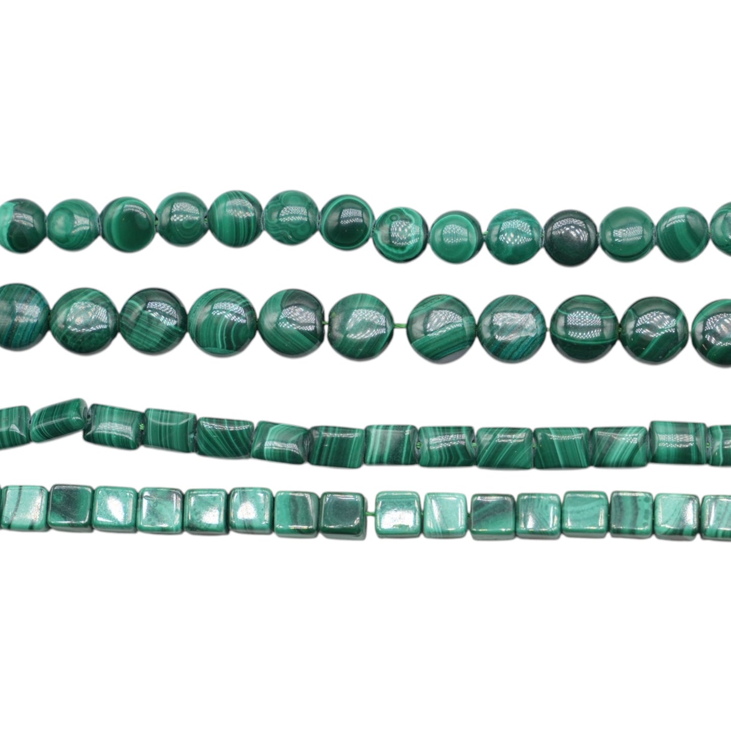 Fil de perles Malachite forme libre