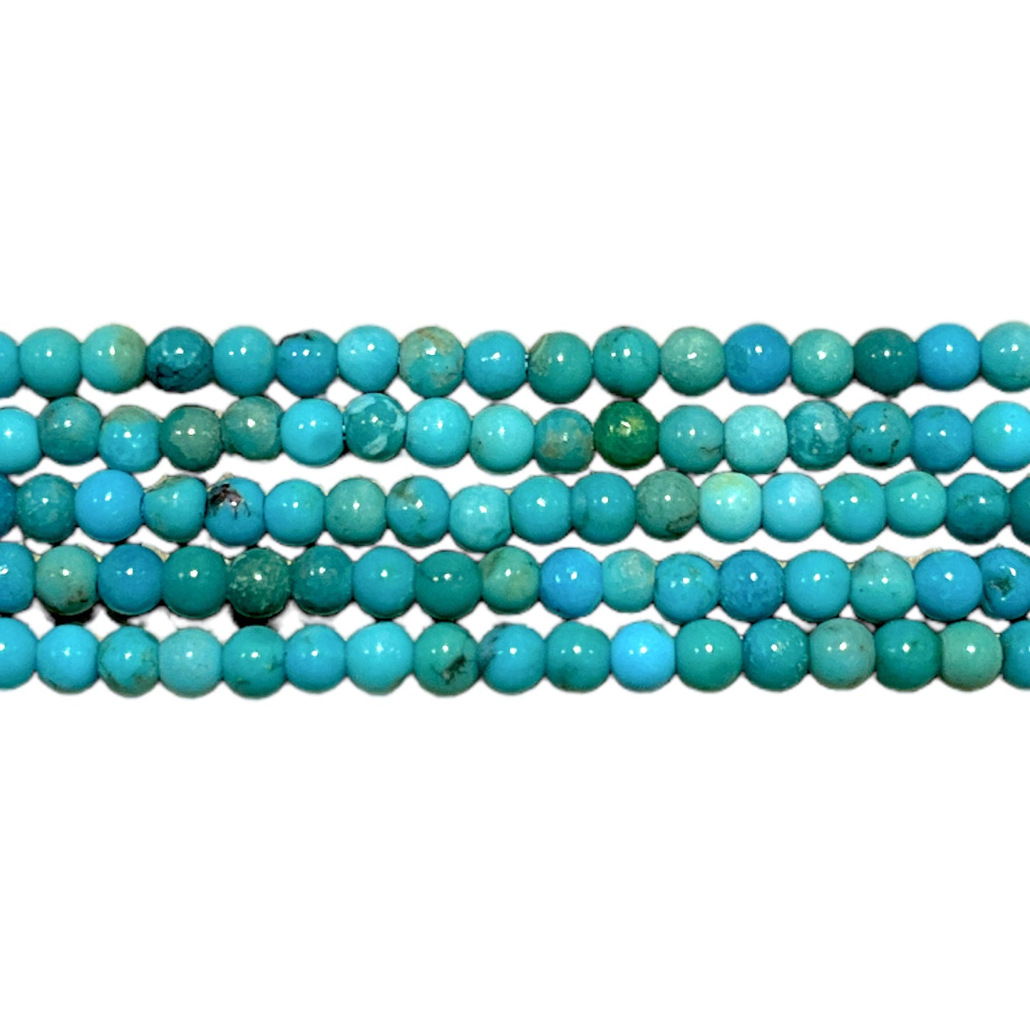 Fil de perle Turquoise verte 2 mm A