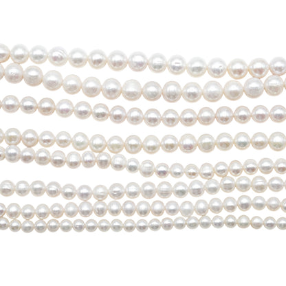 Fil de perle d’eau douce 5-5.5 mm grade AAA  (9 tailles disponible) (voir vidéo) — NEW