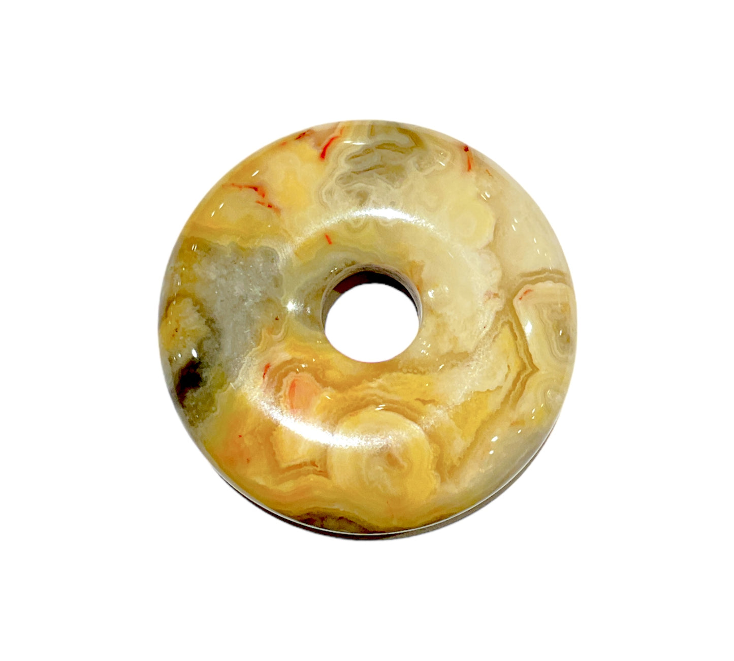 Pendentif Donut en Agate crazy