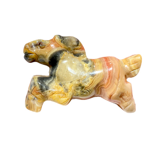 Figurine de cheval en Agate crazy