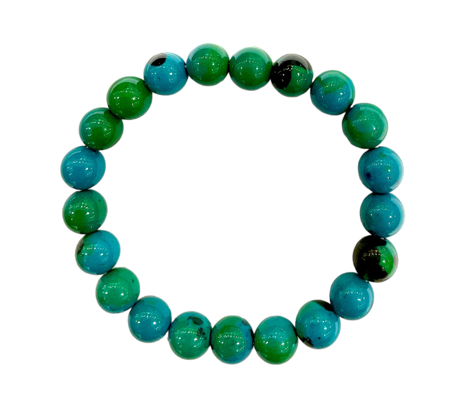 Bracelet Chrysocolle teintée taille homme