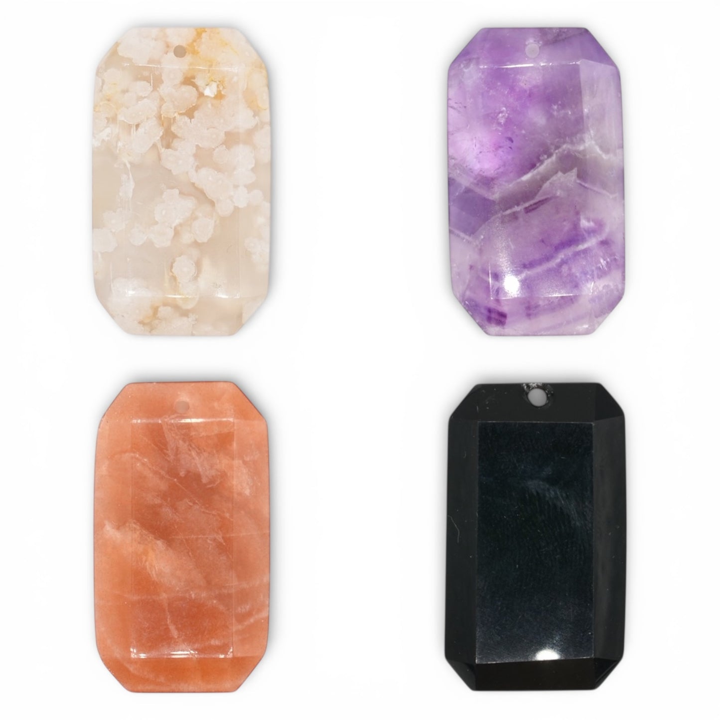 Pendentif rectangle 20x35 mm (6 pierres disponibles) (bélière non incluse)