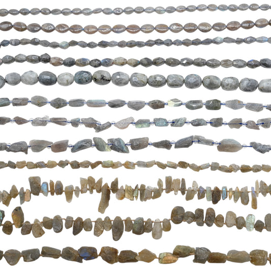 Fil de perles Labradorite forme libre (12 formes disponible)