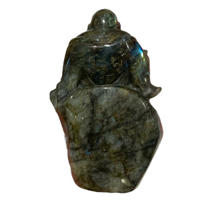 Figurine Bouddha en Labradorite pièce unique 12x8x3cm B6