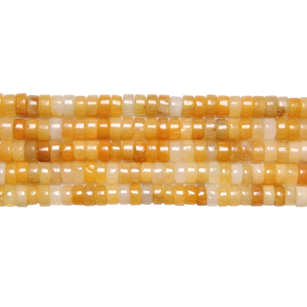Heishi pearl thread in yellow agate