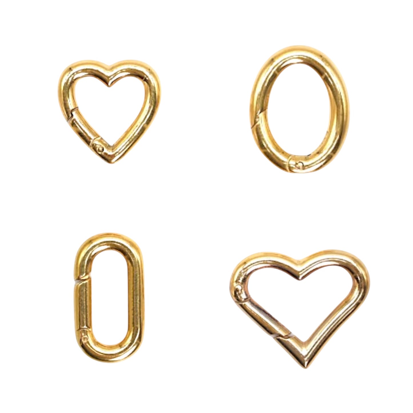 Lot de 5 connecteurs collier en acier inoxydable (4 modèles disponible) (Chaîne non incluse)