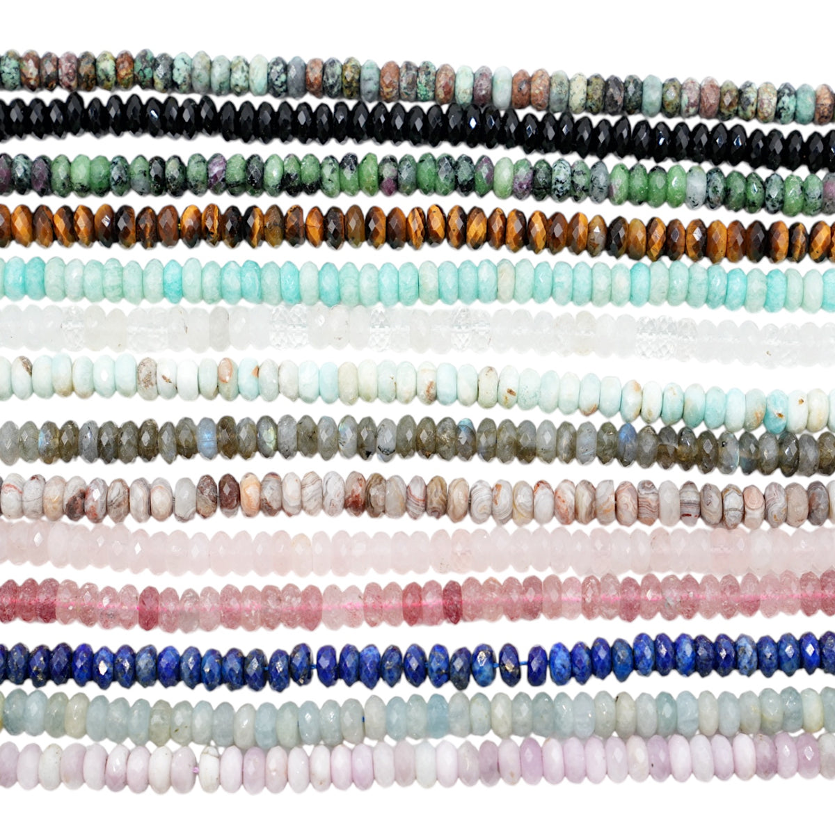 Fil de perle rondelles facetté 8x3 mm (14 coloris disponible)