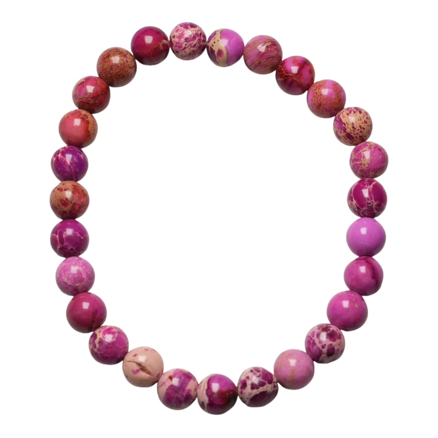 Bracelet teinté Jaspe Impérial rose A chauffé