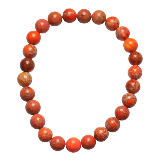 Bracelet Jaspe impérial orange chauffé pour enfant