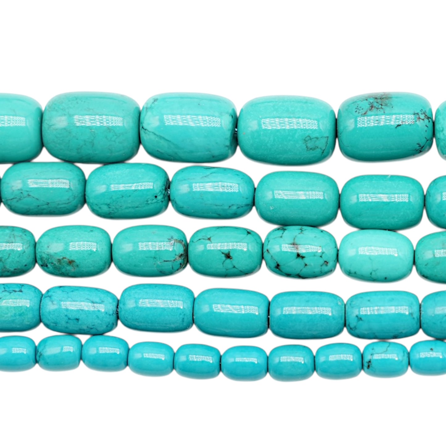 Fil de perles RECTANGLE arrondie Turquoise de Chine
