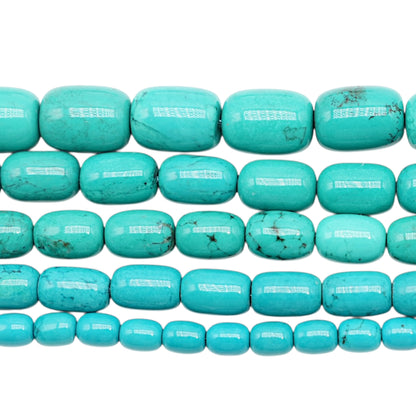Fil de perles RECTANGLE arrondie Turquoise de Chine