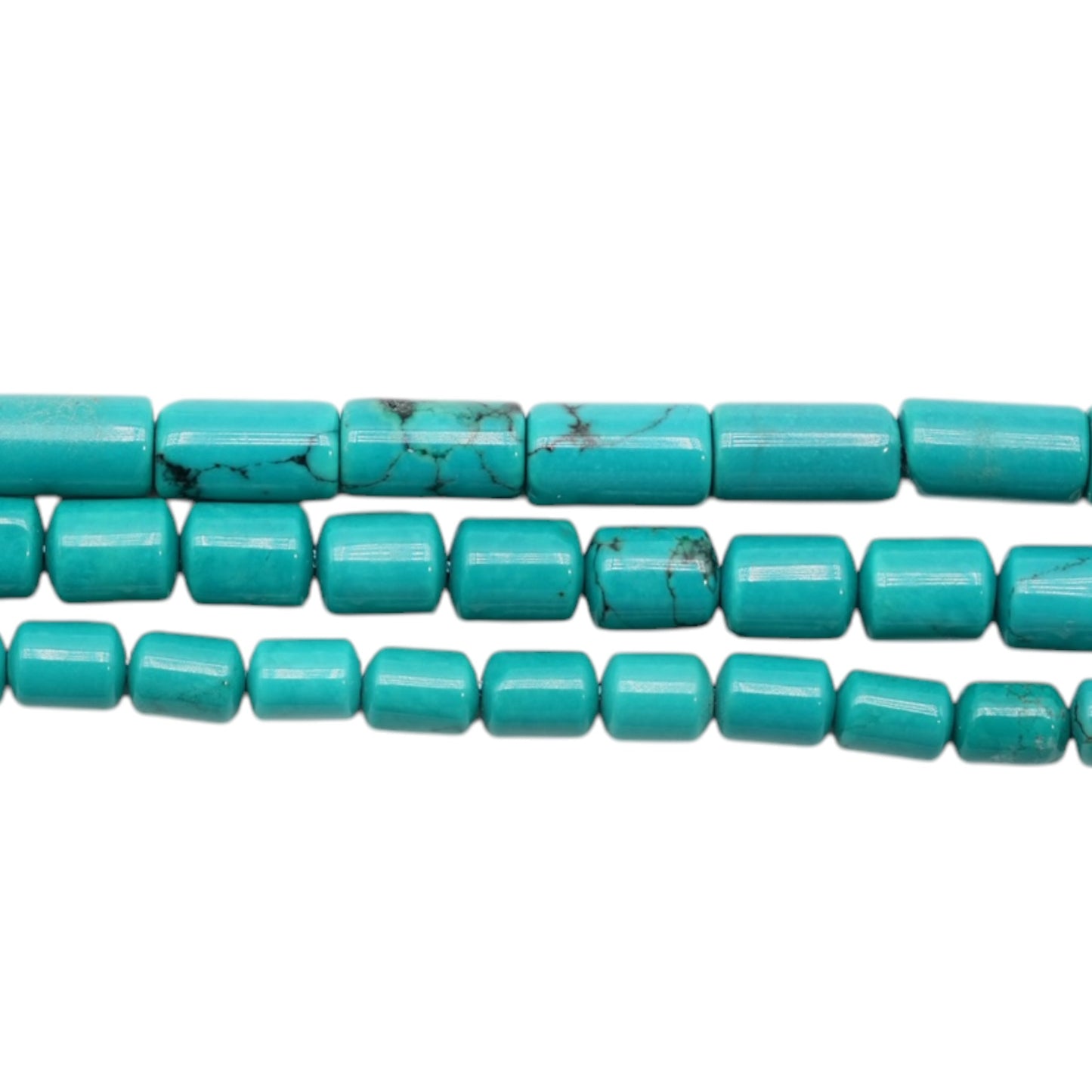 Fil de perles tube Turquoise de Chine