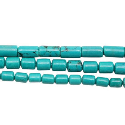 Fil de perles tube Turquoise de Chine