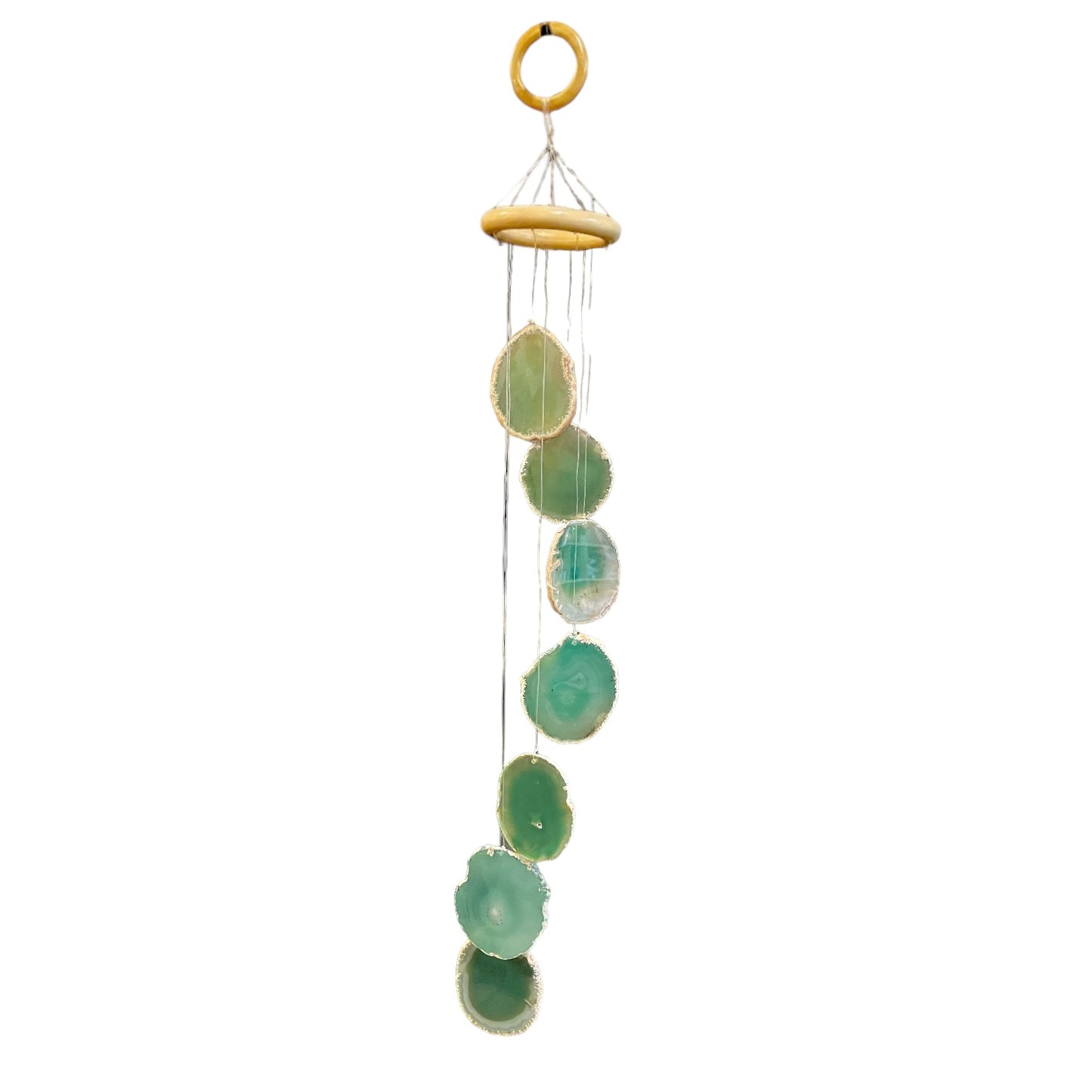 Carillon en agate vert