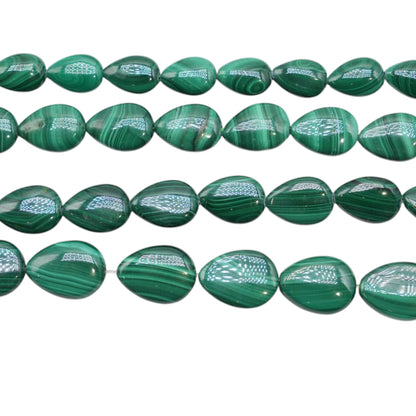 Fil de perles Malachite forme goutte (4 tailles disponible)