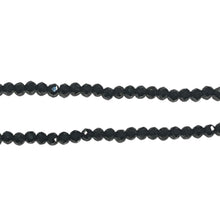 Afbeelding in Gallery-weergave laden, Collier spinelle noir 2-3mm acier inoxydable
