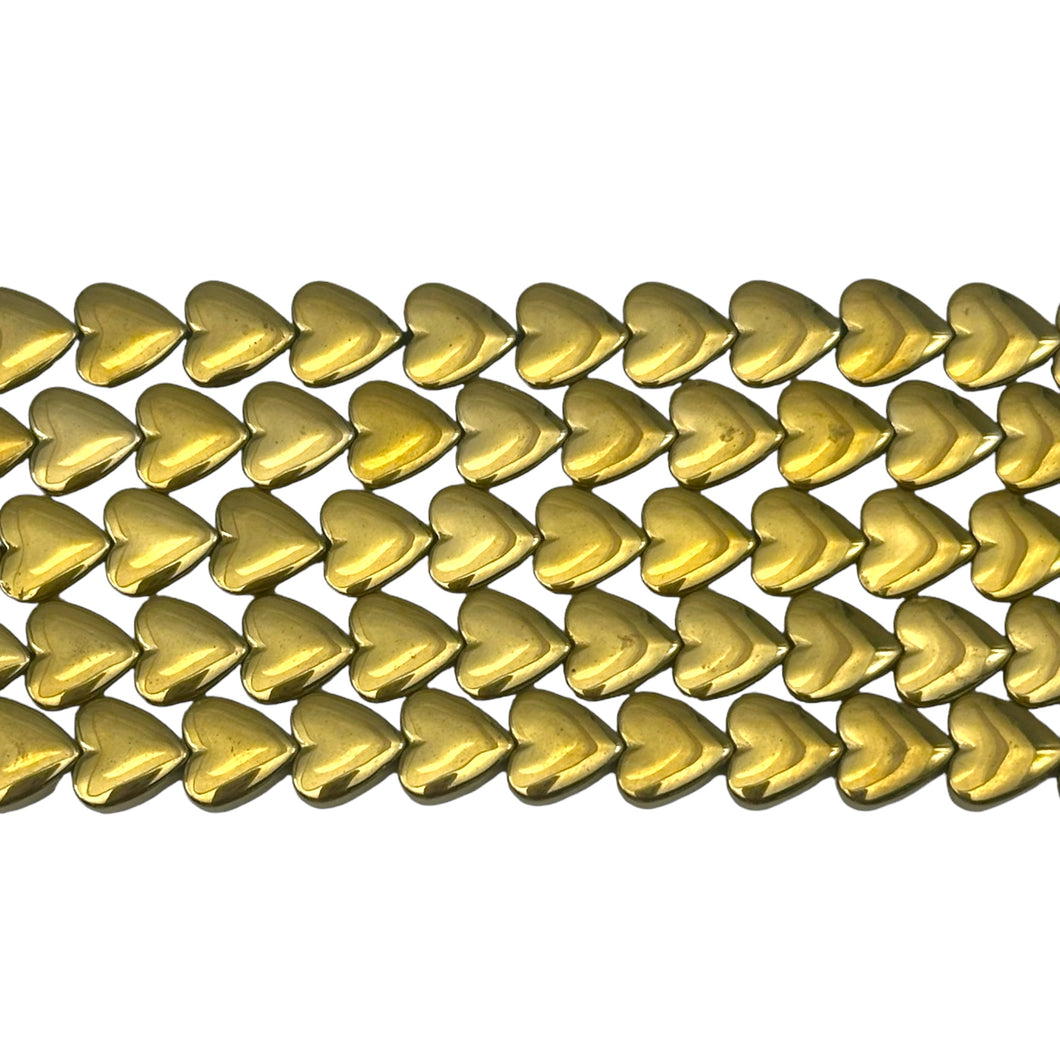 Fil de perle Hématite electroplaquée doré bronze HED-113