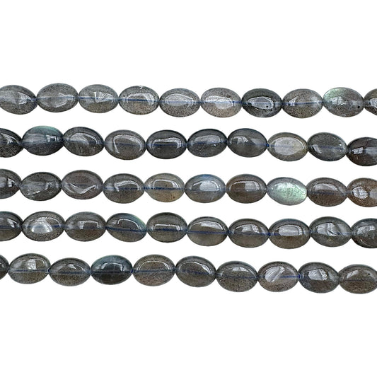 Fil de perle ovale en Labradorite AAA