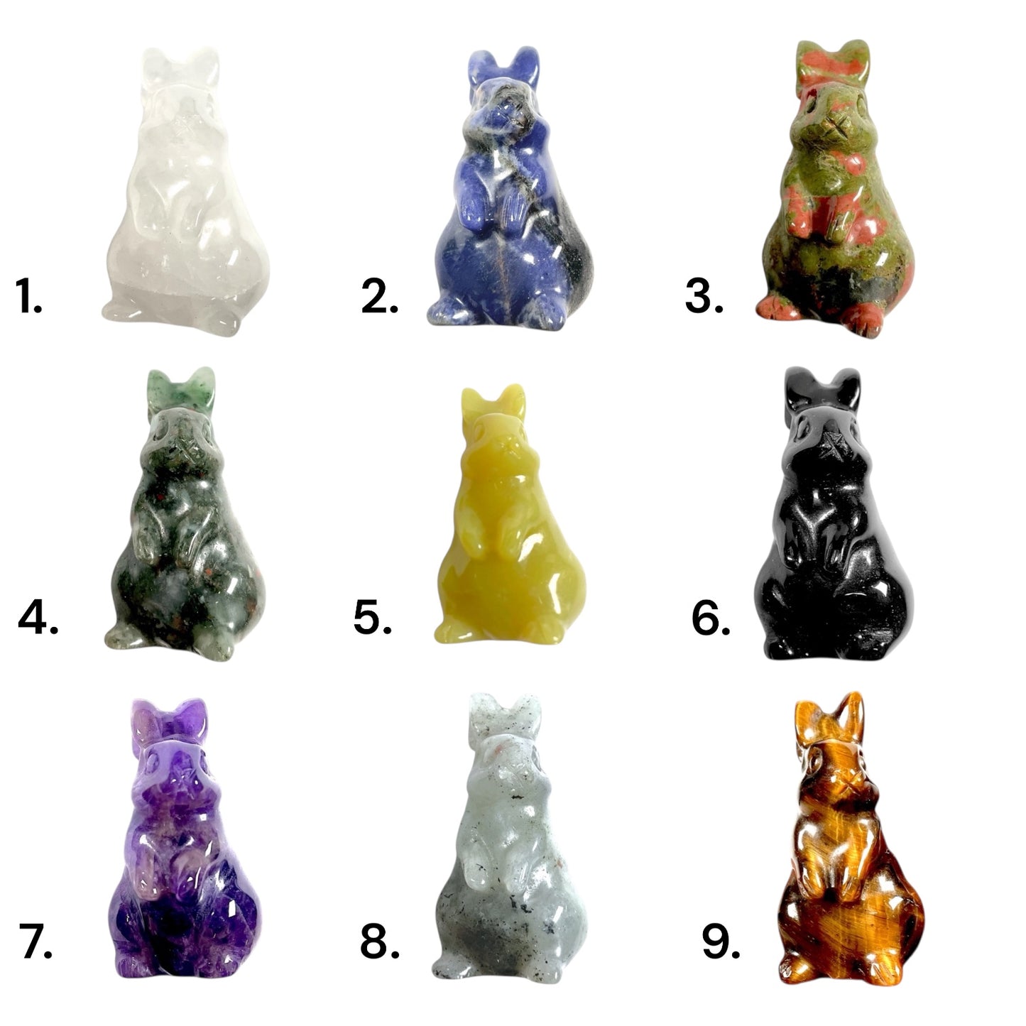 Figurine Lapin 2x5 cm (12 pierres disponible)