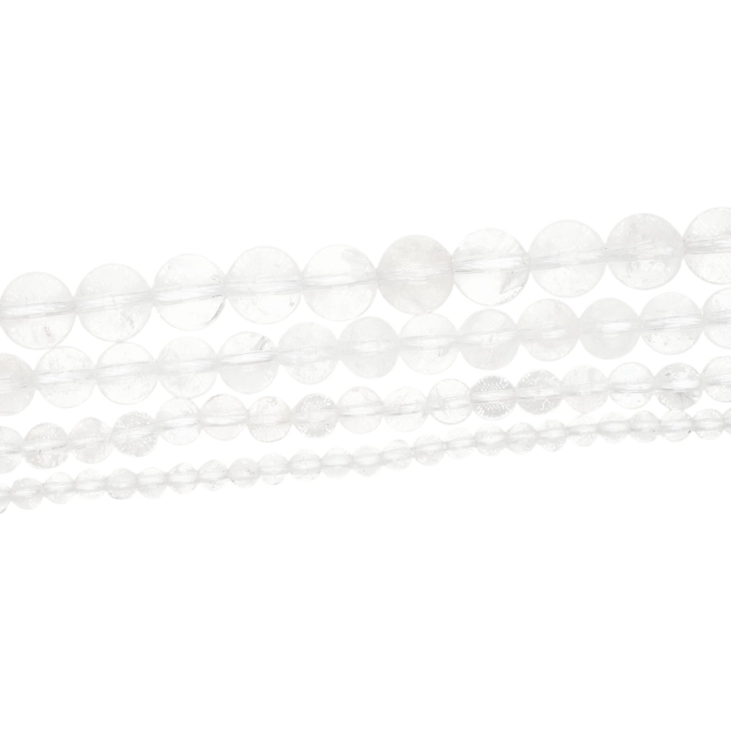 Fil de perle Cristal de roche (avec inclusion)