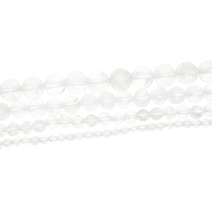 Fil de perle Cristal de roche (avec inclusion)