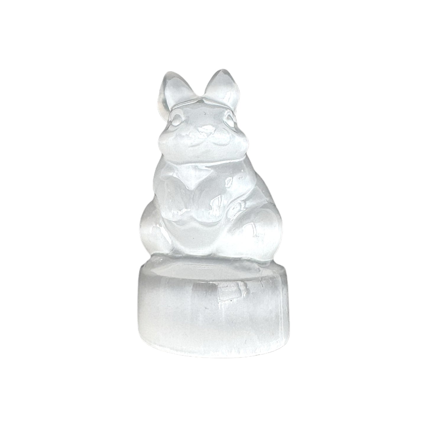 Figurine lapin en selenite