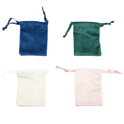 25 Pochettes en velours avec ruban 7x8.5 cm