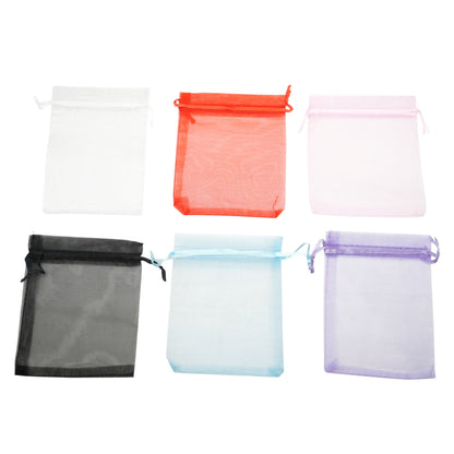 100 white organza pouches 10 x 12 cm