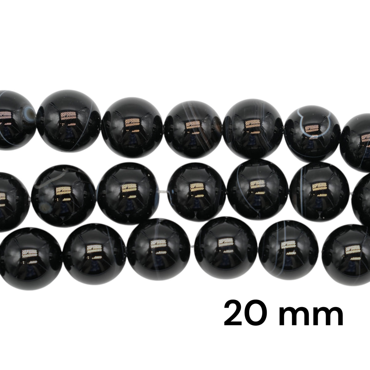 Fil de perle Agate noire A — NEW