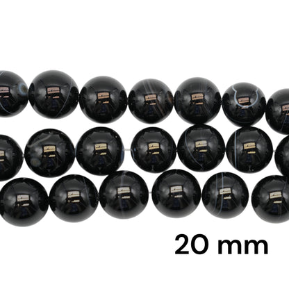 Fil de perle Agate noire A — NEW