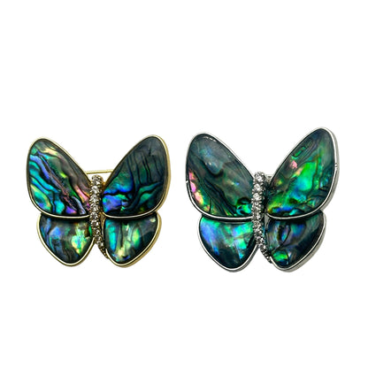 Broche nacre abalone Papillon 3 x 3 cm