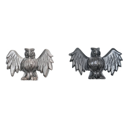 Figurine Chouette sculptée, ailes déployées 6x9 cm