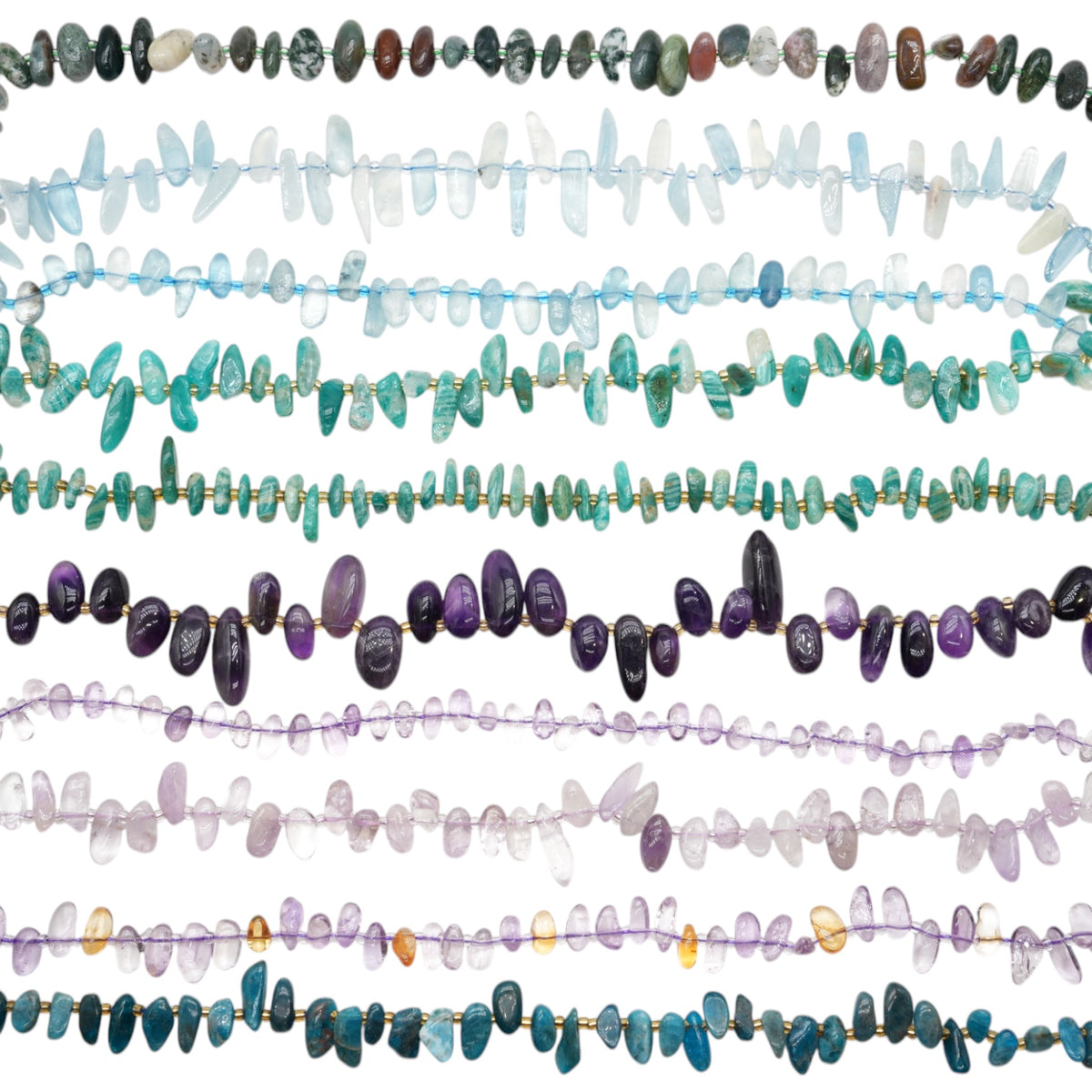 Natural Stone Bead Strand 8x19 mm (29 beads available)