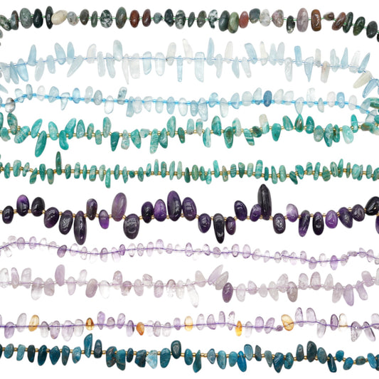 Fil de perle baroque en pierre naturelle (51 pierres disponible)
