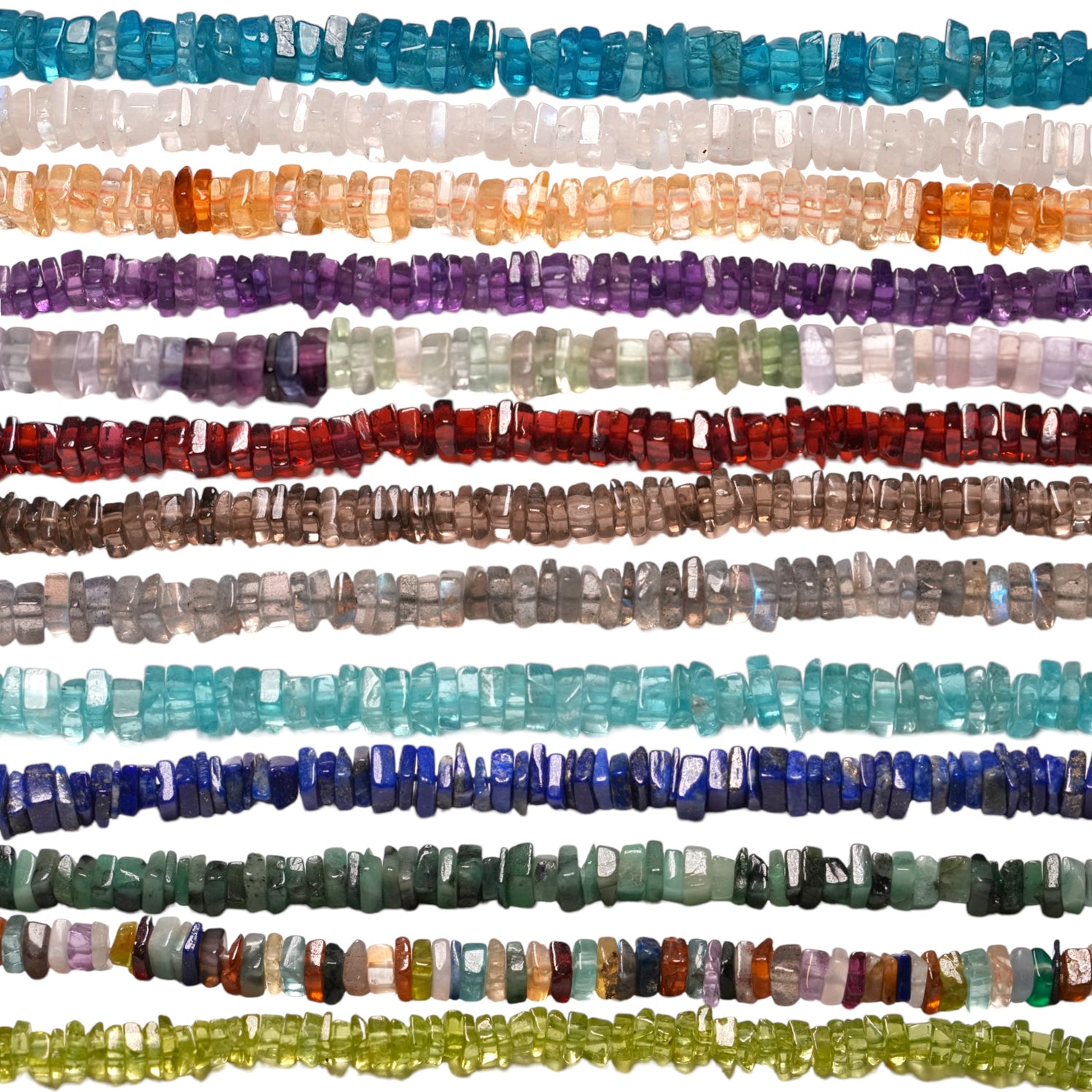 Fil de perle cube rondelle 2x4 mm (38 cm) - Foliesbijoux