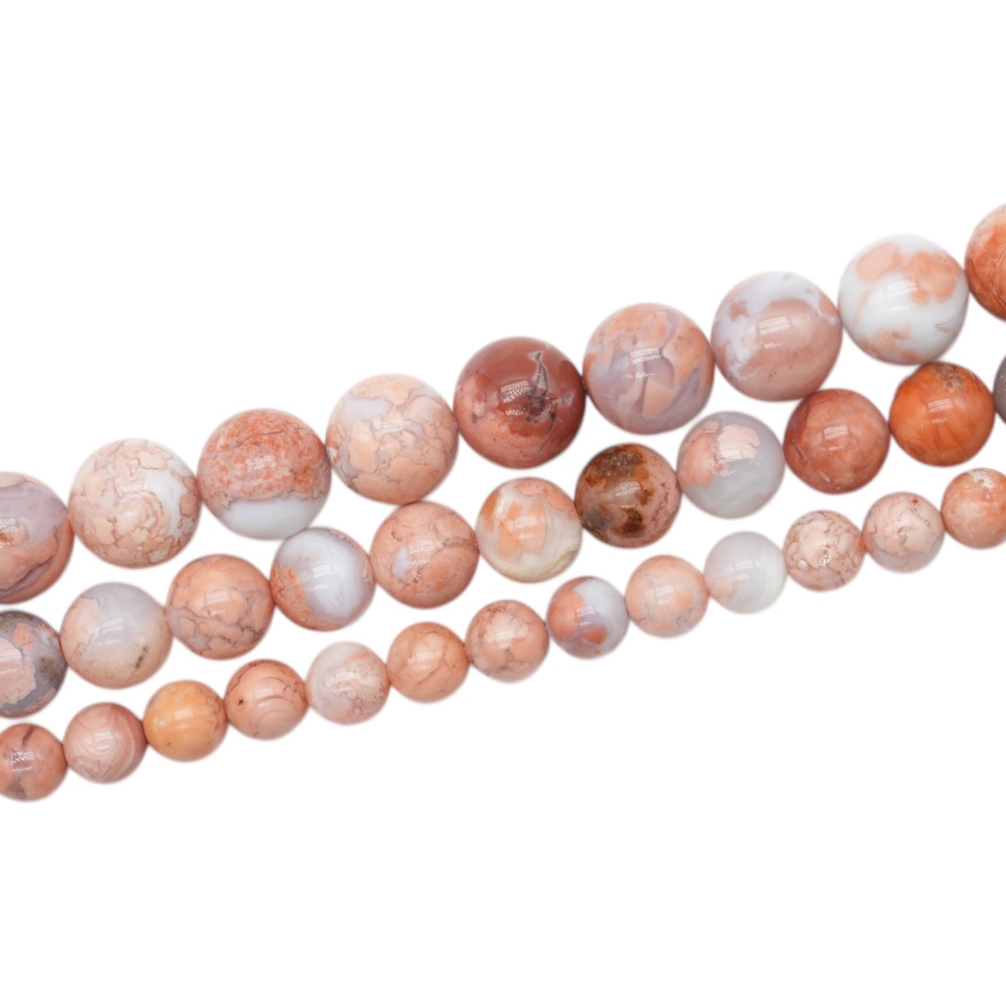 Fil de perle Agate candy rose bonbon du Mexique